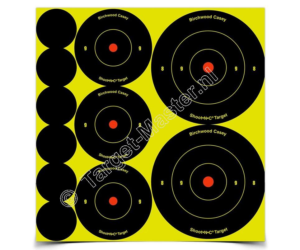 Birchwood Casey SHOOT-N-C Self-Adhesive Targets Assortment Targets